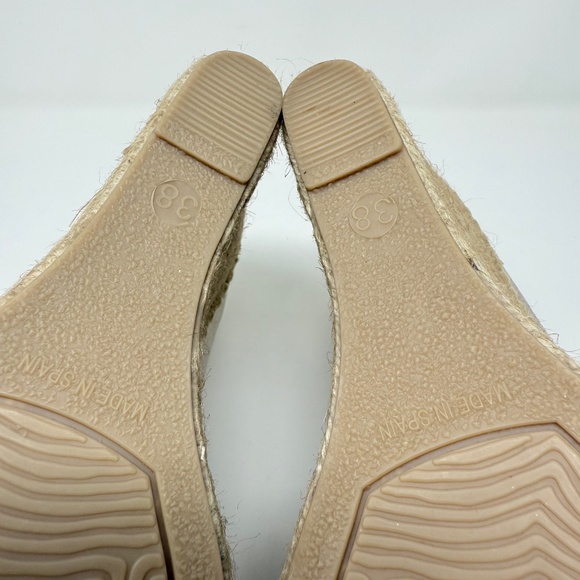 New Penelope Chilvers Scoop Leather Espadrille In Champagne Sz 38 - Picture 13 of 13